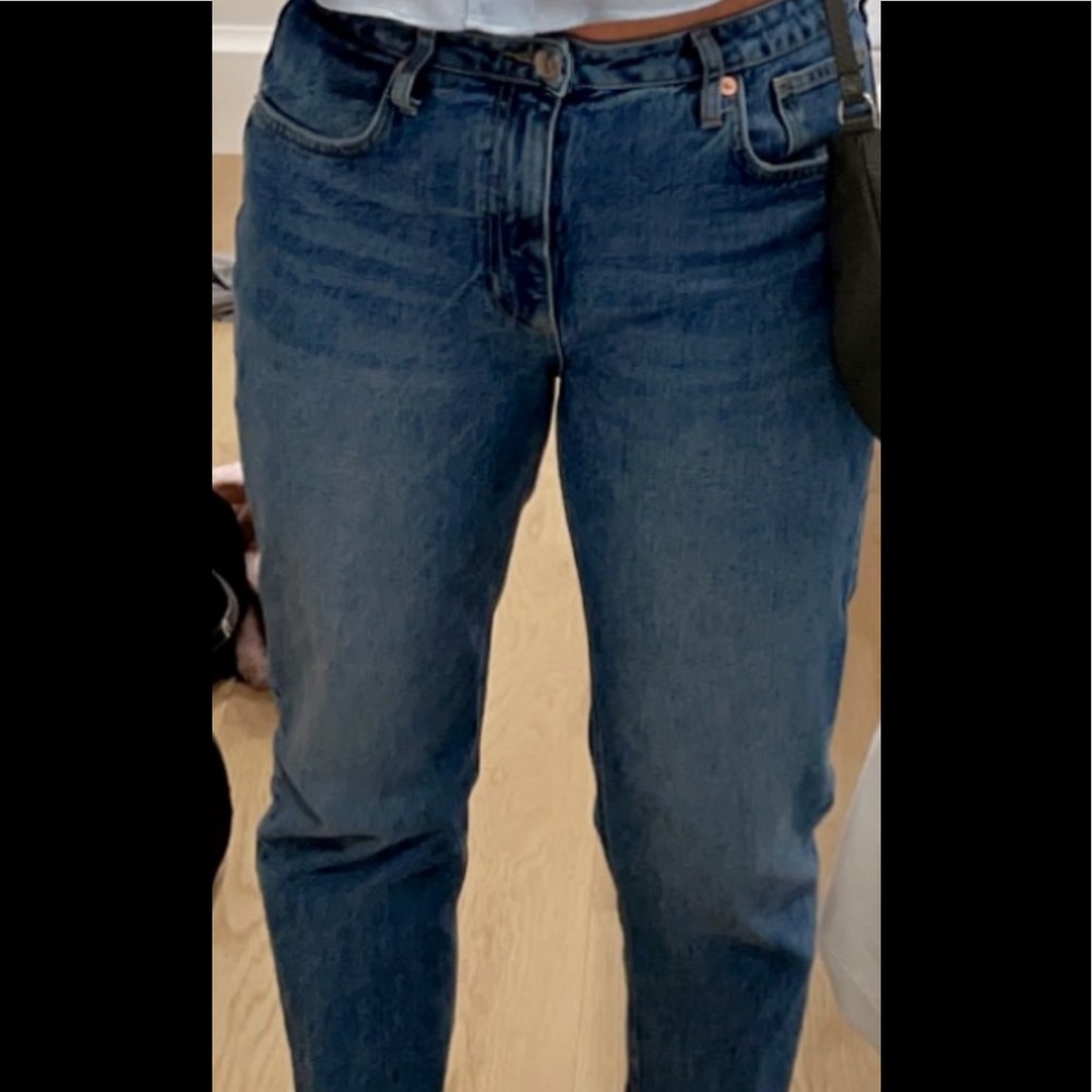 ZARA mid waist straight leg jeans